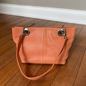 HOBO International Grommet Leather Shoulder Bag Purse